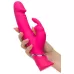 Розовый вибратор-кролик Realistic Dual Density Rechargeable Rabbit Vibrator - 25,5 см розовый 