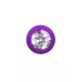 Фиолетовая анальная цепочка с кристаллом Buddy - 17,7 см фиолетовый 
