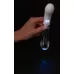 Двусторонний вибратор G-Spot LED - 18 см белый 