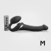 Черный безремневой страпон Multi Orgasm Size M с клиторальной стимуляцией черный 