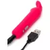 Розовая вибропуля с ушками Rechargeable Rabbit Ears Bullet Vibrator розовый 