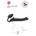 Черный безремневой страпон Silicone Bendable Strap-On - size M черный 
