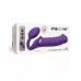 Фиолетовый безремневой вибрострапон Silicone Bendable Strap-On - size XL фиолетовый 