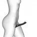 Черный безремневой страпон Multi Orgasm Size M с клиторальной стимуляцией черный 