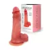 Телесный силиконовый фаллоимитатор на присоске - 19 см телесный 