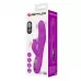 Лиловый вибромассажёр-кролик со стимуляцией точки G Yalanda - 23,9 см лиловый 
