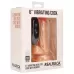 Телесный вибратор-реалистик Vibrating Realistic Cock 6  With Scrotum - 15 см телесный 