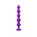 Фиолетовая анальная цепочка с кристаллом Chummy - 16 см фиолетовый 