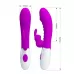Лиловый вибратор-кролик Naughty Bunny - 19,8 см лиловый 