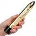 Золотистый классический вибратор Naughty Bits Gold Dicker Personal Vibrator - 19 см золотистый 