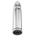 Серебристый вибромассажер-пуля Full Metall Love - 15 см серебристый 