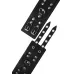 Черные кожаные наручники с двумя ремнями и контрастной строчкой черный 