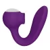 Фиолетовый универсальный вибратор Drago с язычком - 18,3 см фиолетовый 