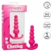 Розовая анальная елочка для ношения Cheeky X-5 Beads - 10,75 см розовый 