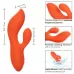 Оранжевый вибратор-кролик Liquid Silicone Dual Teaser оранжевый 