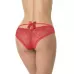 Сексуальные трусики с кружевом и атласным бантом сзади красный XL