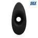 Черный рельефный анальный стимулятор-тоннель - 15,5 см черный 