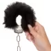 Металлические наручники с черным мехом Ultra Fluffy Furry Cuffs черный 