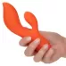 Оранжевый вибратор-кролик Liquid Silicone Dual Teaser оранжевый 