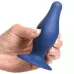 Синяя анальная пробка Squeezable Tapered Large Anal Plug - 10,4 см синий 