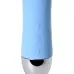 Голубой силиконовый вибратор с функцией нагрева и пульсирующими шариками FAHRENHEIT - 19 см голубой 