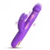Фиолетовый вибратор-ротатор со стимулятором клитора и возвратно-поступательными движениями - 22,4 см фиолетовый 