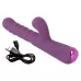 Фиолетовый вибратор-кролик с функцией постукивания и фрикциями 3 Function Rabbit Vibrator - 23,7 см фиолетовый 