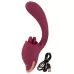 Малиновый вибратор с подвижными язычками 2 Function Vibrator - 20,6 см малиновый 