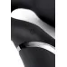 Черный безремневой вибрострапон Silicone Bendable Strap-On - size M черный 