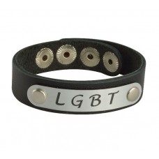 Кожаный браслет LGBT